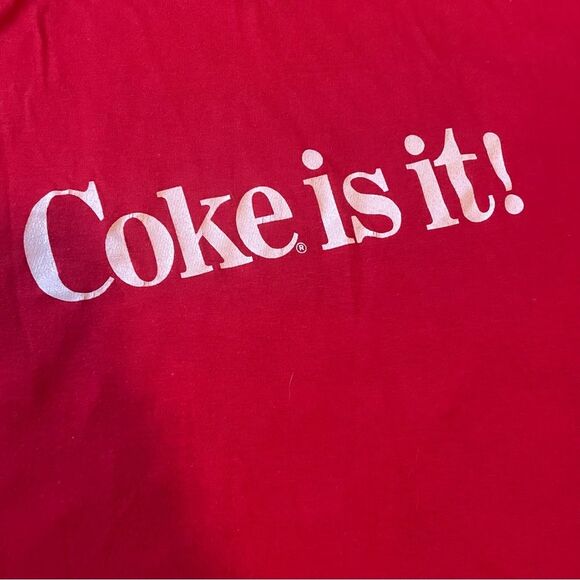 Vintage 1980s Coca Cola Tee Men’s Peel A Fortune I Won Logo Shirt Coke Is It! - Picture 4 of 8